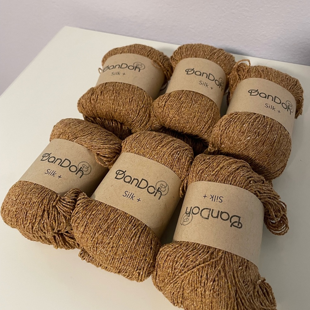DanDoh Silk+ Silk blend Yarn Japan DK in Caramel 6 Skeins